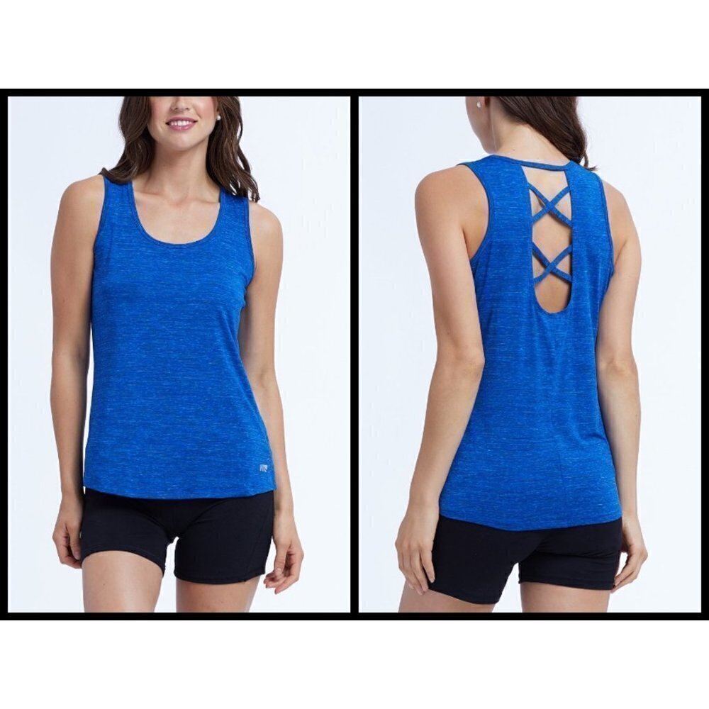 💕MARIKA💕 Lapis Crossover Tank Dry-Wik ~ Blue